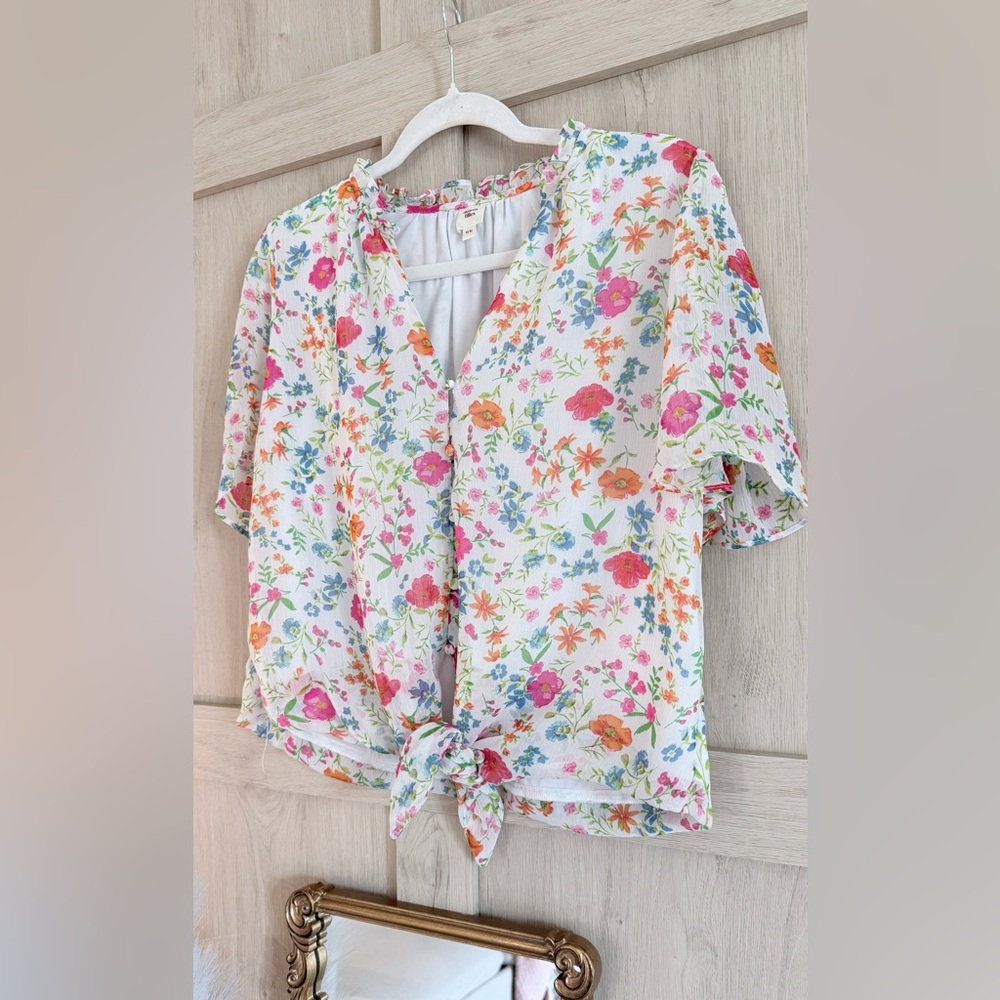 Colorful Floral Women's Blouse